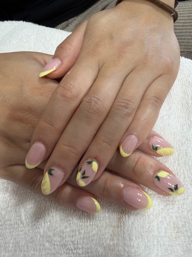Lemon French Manicure